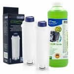 Delonghi DLSC002 SER3017 Water Filter 2pk and Descaler Replacement EcoDecalk