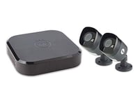 Yale SV-4C-2ABFX - Système de Vidéosurveillance Connecté 4 Canaux 2 Caméras HD 1080P H.264+ pour Extérieur (IP67), Vision nocturne, Disque Dur 1 To