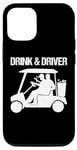 Coque pour iPhone 12/12 Pro Drink And Driver Balle De Golf Tee Vert Handicap Driver Golf