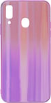 COMMANDER Coque arrière en Verre Rainbow pour Samsung A405 Galaxy A40 Violet
