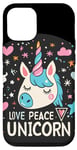 Coque pour iPhone 13 Corne colorée d'une licorne avec amour