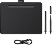 Wacom Intuos M Black – Drawing Tablet with Pen, Stylus Battery-free & Pressur