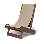 ferm LIVING Hemi Lounge Chair Dark stained, natural
