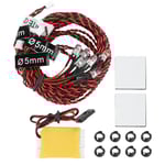 8 st RC LED-blixtljus nattflygning LED-lampor kit för RC flygplan flygplan