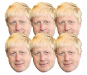 Boris Johnson British Politician 2D Card Party Face Masks - Pack of 6 Political