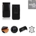 Leather belt pouch protective cover for Xiaomi 14 Ultra black Case Slim
