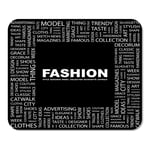 Mousepad Computer Notepad Office Model Word Collage on Black with Different Association Terms Catwalk Text Show Cloud Home School Game Player Computer Worker Inch