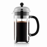 BODUM Chambord 8 Cup French Press Coffee Maker, Chrome, 1.0 l, 34 oz