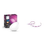 Philips Hue Go Lampe portable connectée White and Color Compatible Bluetooth & White & Color Ambiance Indoor LightStrips+ 2m, V4, base connectique, compatible Bluetooth