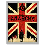 Doppelganger33 LTD Civil Unrest Punk Rioting UK Houses Parliament Riot Artwork Framed Wall Art Print A4