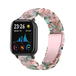 Chofit Straps Compatible with Amazfit GTS 2 Mini Strap, 20mm Resin Replacement Wristband Band Light-weighted Bracelet for GTS 2 Mini/GTS 2e/GTS 2/GTR 42mm/Bip Series Smart Watch (Pink-Green)