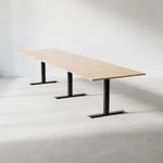 Konferensbord Modul, Storlek 360 cm, Färg Ek, Ben Svart