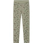 Hust & Claire leggings i ull/bambus m/blomster, Seagrass