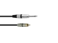 OMNITRONIC Adaptercable RCA/Jack 0.9m bk, Omnitronic Adapter RCA / Telekontakt 0,9 svart