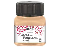 Kreul 16249-Glass Classic Metallic Champagne, en Pot de 20 ML, Peinture Brillante pour Verre et Porcelaine à Base d'eau, séchage Rapide, Opaque