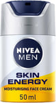 NIVEA MEN Skin Energy Moisturising Creme (50 ml), Face Cream for Men Infused wit