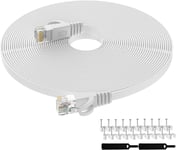 Lovicool 50ft Cat6 Ethernet Cable Flat Gigabit Internet Cables LAN Networking C