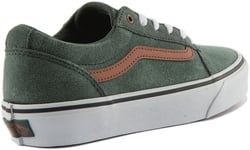 Vans Ward Youth Lace Up Suede Trainers In Green Brown UK Size 2 - 6