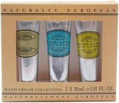 Naturally European Luxury Hand Cream Gift Set - Ginger & Lime, Verbena, Freesia