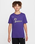 Los Angeles Lakers City Edition Older Kids' Nike NBA Logo T-Shirt