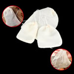 20 X Cotton Empty Teabags String Heat Seal Filter Paper Herb Dra 8cm*10cm