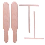 2 Sets Wooden Crepe Spreader and Spatula Set Crepe Pan Maker for Cooking