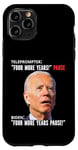 Coque pour iPhone 11 Pro Funny Biden Four More Years Teleprompter Trump Parodie
