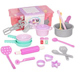 Play Circle PlayCircle – Cooking & Baking Kit – Kitchen Toys – Chef Tools – Pretend Play – Ages 3 Years Old & Up – Dinner for Eight Cookware, BT7225Z