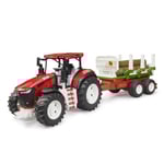BRUDER Roadmax Traktor med skogsvagn och stockar