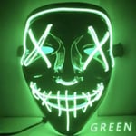 Rn Halloween Mask LED Light up Purge Mask för Festival Cosplay Halloween Kostym Grön Y764 D0F58