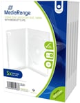 5x MediaRange DVD - Case 14mm Per Box Bd CD DVD Transparent
