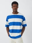 La Paz Drop Shoulder Stripe T-Shirt, Blue/White