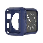 Cases Compatible with Apple Watch Series 6/Series 5 / Series 4 44mm iWatch Case Soft Flexible TPU Silicone Rubber Shockproof Scratch Resistant Protective Cover Shell (Navy Blue)