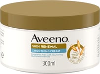 Aveeno Skin Renewal Smoothing Cream, 24-Hour Hydration, Smooths Rough Skin 300ml