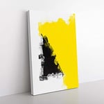 Big Box Art Broken Forms in Abstract Canvas Wall Art Print Ready to Hang Picture, 76 x 50 cm (30 x 20 Inch), Yellow, White, Black, Yellow, Grey