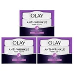 3 x Olay Anti-Wrinkle Firm & Lift Night Cream 50ml
