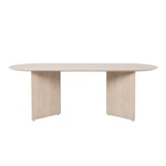 Ferm Living - Mingle Table Oval Top 220 Cm Natural Oak - Träfärgad - Matbord - Trä