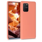 kwmobile TPU Silicone Case Compatible with Samsung Galaxy S10 Lite - Case Slim Phone Cover with Soft Finish - Coral Matte