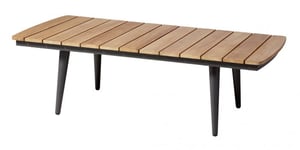 Cinas - Rio Antracit/Teak Loungebord 60x120 cm