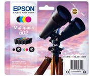 Epson 502 Multipack - Pack de 4 - noir, jaune, cyan, magenta - original - blister - cartouche d'encre - pour Expression Home XP-5100, XP-5105, XP-5150, XP-5155; WorkForce WF-2860, WF-2865, WF-2885