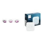 Philips Hue New Centura White and Colour Ambiance Smart Ceiling Light Spot 3 Pack [Round - White] & Bridge. Smart Home Automation Works with Alexa, Google Assistant and Apple Homekit.