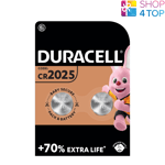 2 DURACELL CR2025 LITHIUM BATTERIES 3V COIN CELL DL2025 2BL EXP 2032 NEW