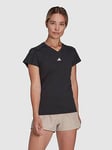 adidas Performance Aeroready Train Essentials Minimal Branding V-neck T-shirt - Black, Black, Size Xs, Women