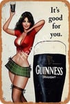 Henson It'S Good For You Guinness Draught Beer vintage Tin Sign Logo 12 * 8 inches Advertising Eye-Catching Wall Decoration