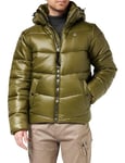 G-STAR RAW Men's Padded Hooded Buffer Jacket, Green (Shadow Olive D24676-D418-B230), XXL