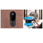 Home Security Doorbell Camera  WiFi Doorbell Black for Home/Office C5E33339