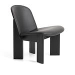 HAY - Chisel Lounge Chair - Black water-based lacquered oak Front upholstery, Sense Black Leather