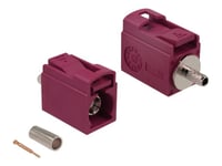 Delock 21 Mm (Short) For Crimping - Rf-Kontakt - Fakra L Connector Hona Vecka - Karminröd, Ral 3002