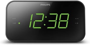 Philips TAR3306/05 Digital Preset FM Only Clock Radio Large Display Dual Alarm