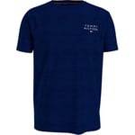 Tommy Hilfiger Cotton Tee Logo T-shirt Marin bomull Medium Herr